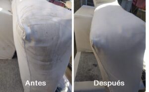profesional de limpieza de tapicerías