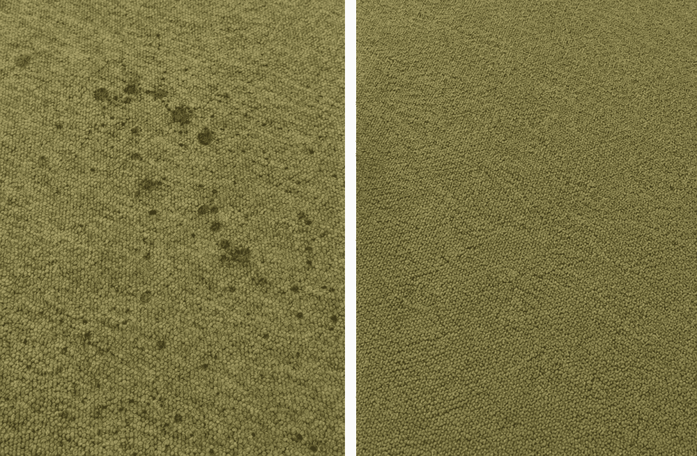 Antes y después limpieza de moqueta en Madrid