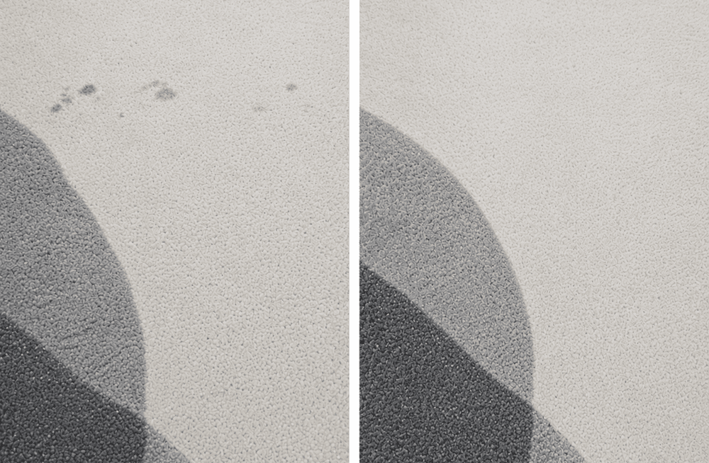 Antes y después limpieza de alfombra en Madrid