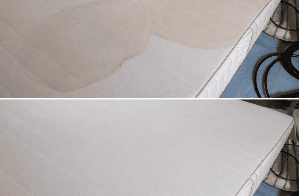 Antes y después limpieza de colchón a domicilio